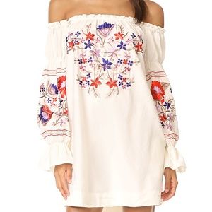 Free People Fleur du Jour Mini Dress-White